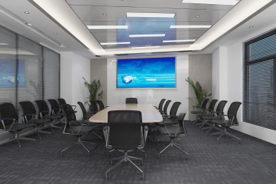 现代会议室3D模型下载